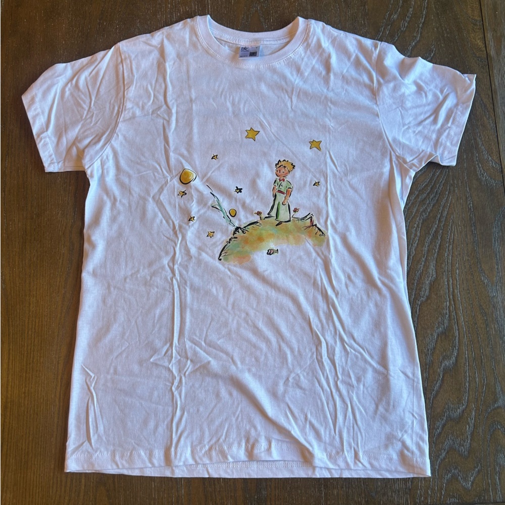 White Tee Shirt with Little Prince  Design